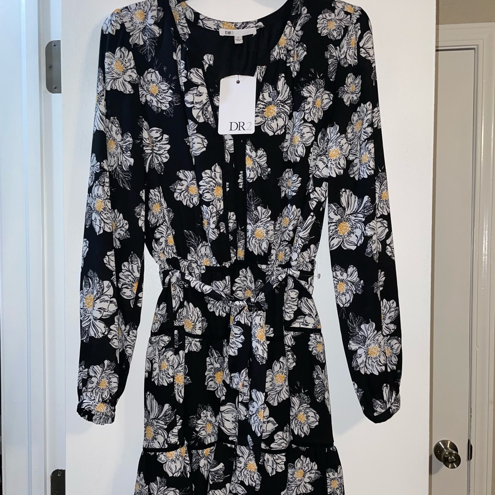 Floral Long sleeve mid length dress